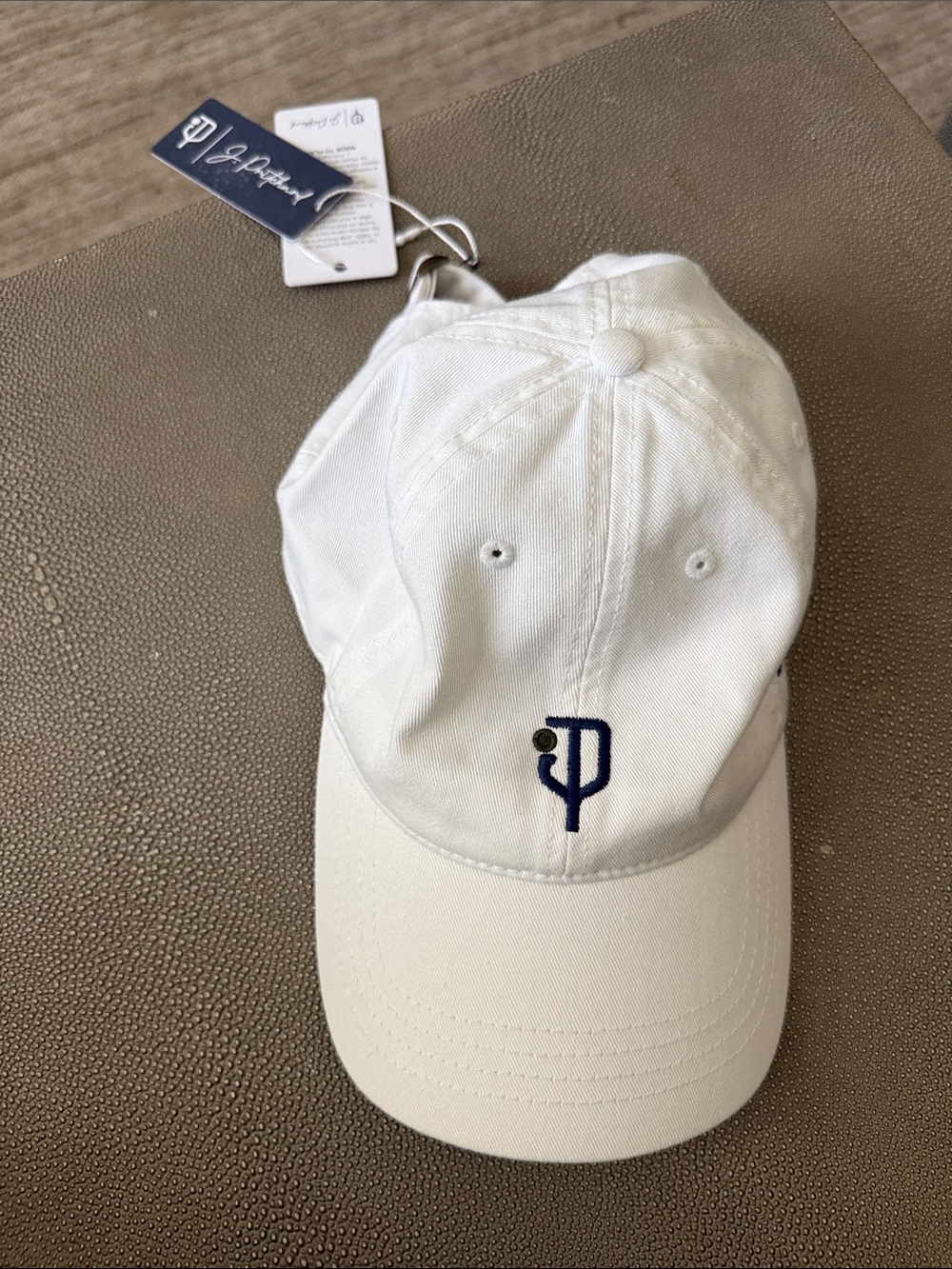 J. Pritchard - White Polo-style Embroidered Baseball Cap